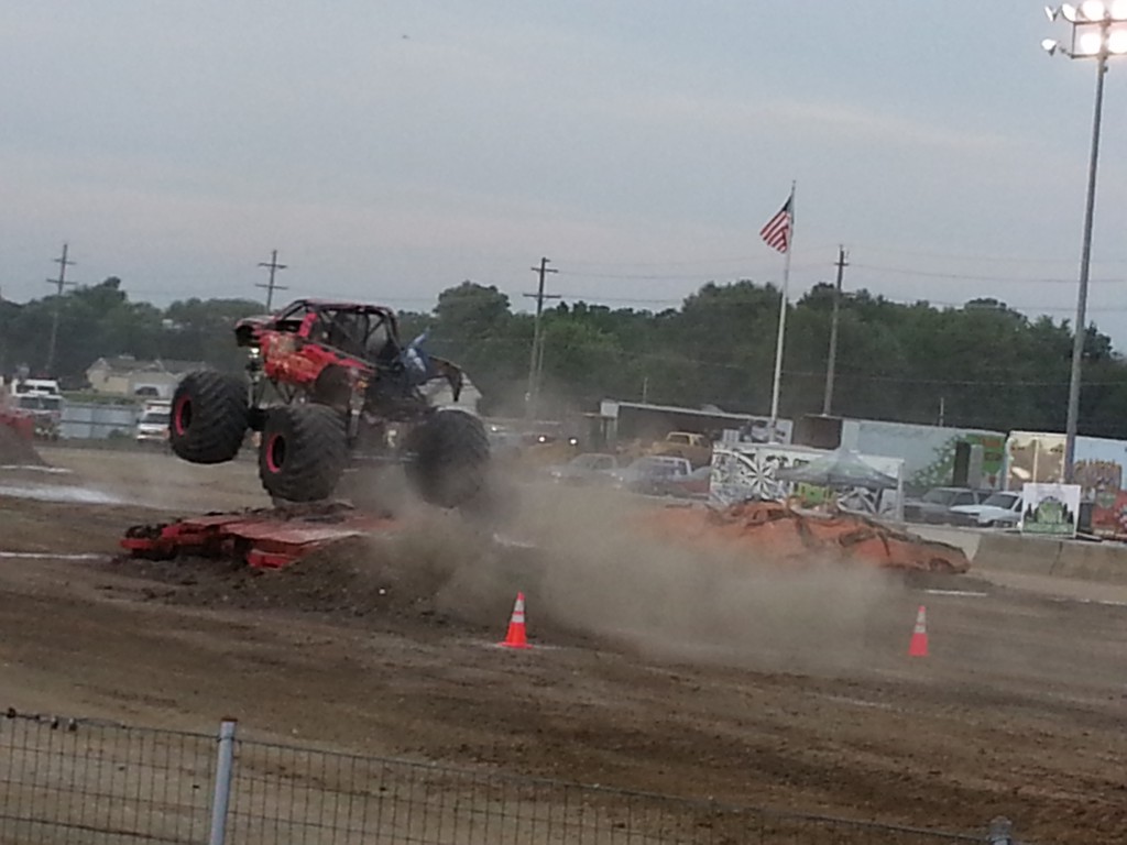 Just some monster trucks catching some air