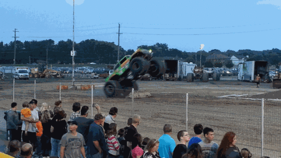 Jumping monster truck
