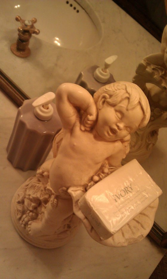 Lovely cherub to hold our soap
