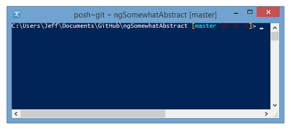 PowerShell console using posh-git